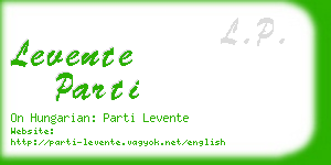 levente parti business card